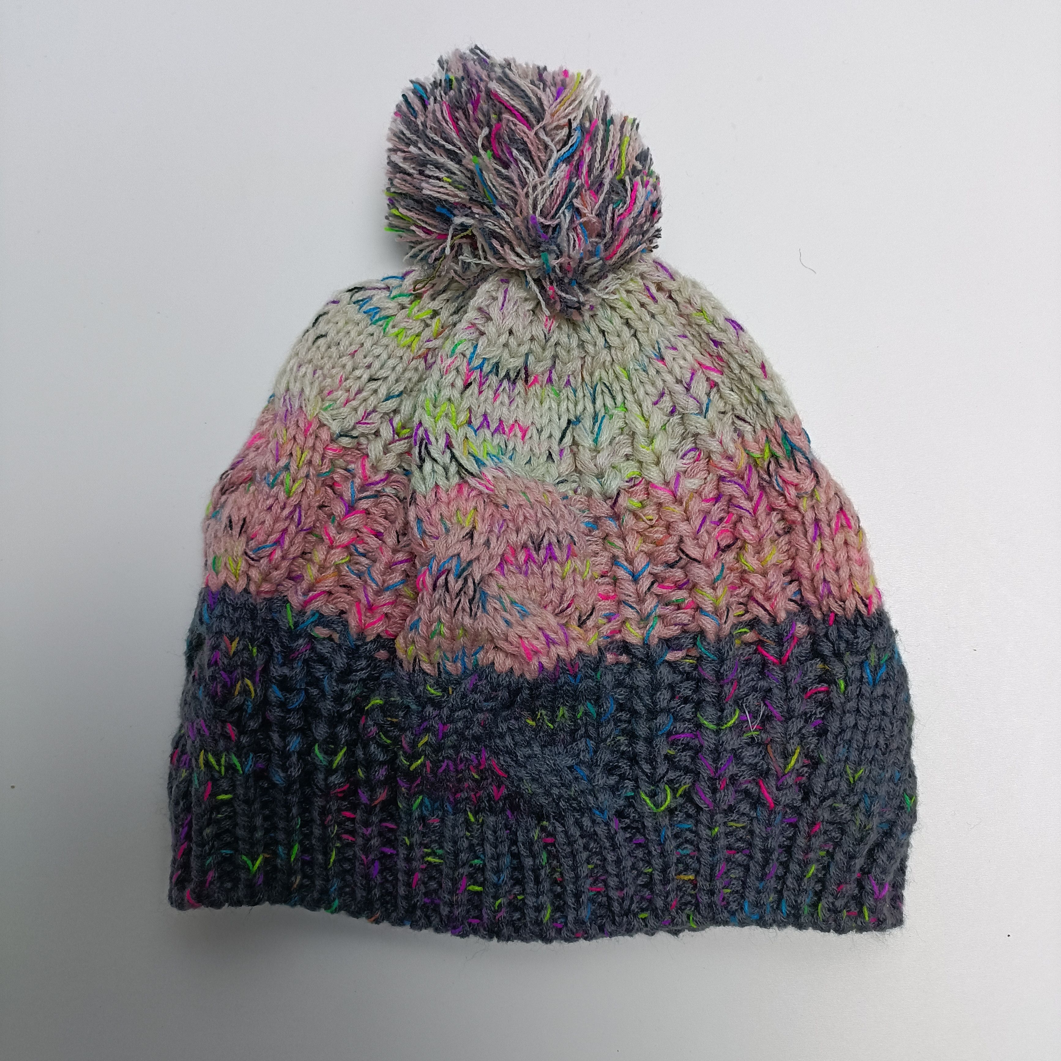 头围56-58cm粉色混色女士毛球针织帽毛线帽子保暖护耳满20元包邮