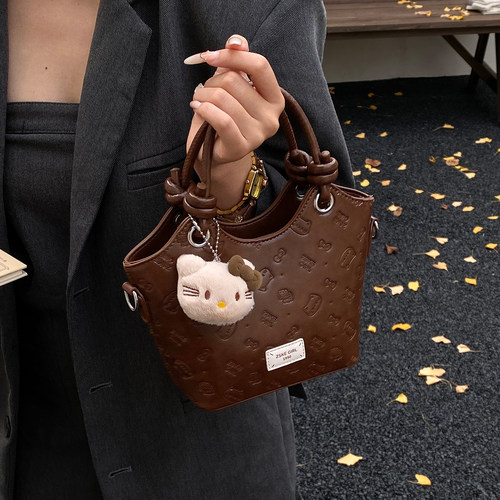 ZATZ复古菜篮子手拎水桶包