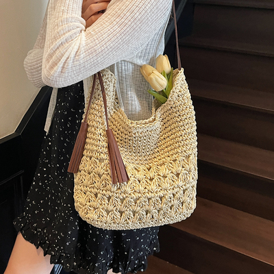 ZATZ度假风编织腋下草编包