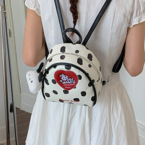 ZATZ甜美少女风斑点狗双肩包