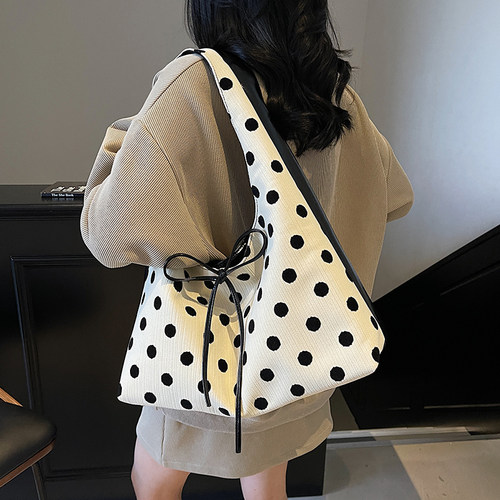 ZATZ波点蝴蝶结托特包通勤腋下包