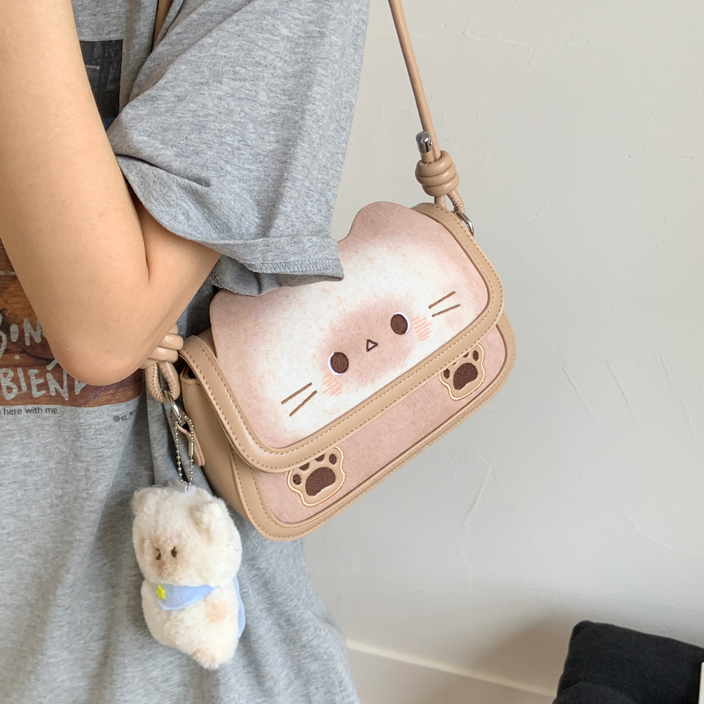 ZATZ少女风可爱猫咪小方包