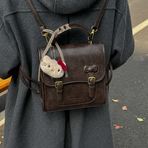 ZATZ学院风蝴蝶结双肩包手拎书包