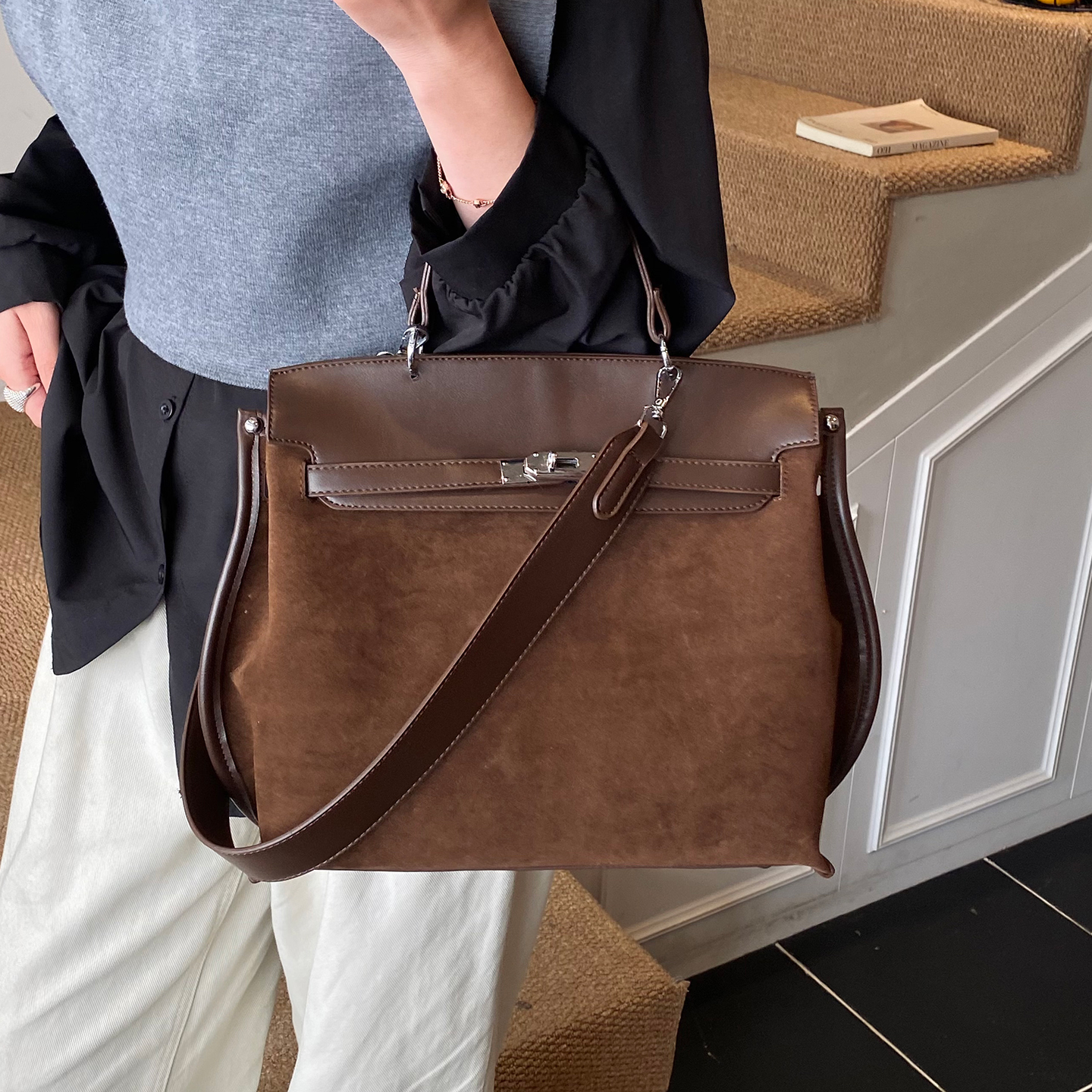 ZATZ手拎通勤铂金包公文包