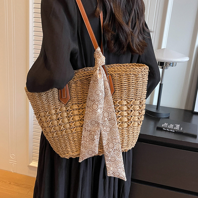 大容量2024新款编织通勤托特包