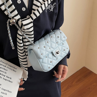 ZATZ亮钻菱格简约小方包