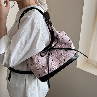 ZATZ褶皱蝴蝶结通勤托特包