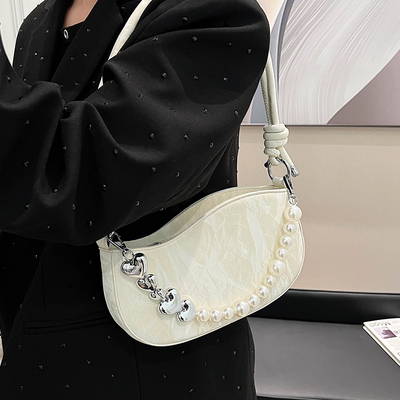 时尚百搭珍珠擦色腋下包
