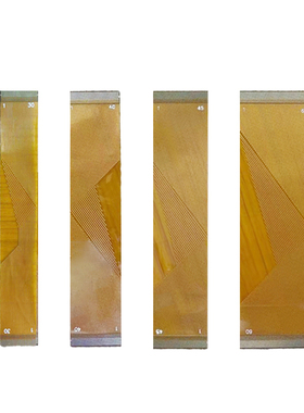 黄色FPC排线30/40/45/60芯镀金0.5mm间距频位反向同面接触反频线