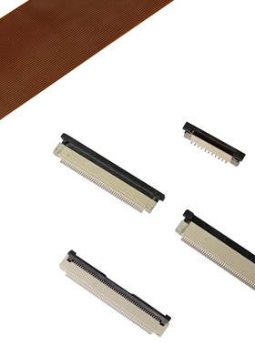 FPC连接器0.5/0.8/1.0mm间距4/5/6/8/10/15/20/24/30/40/50/60P针