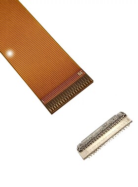0.3mm间距连接器13-71pin针FPC黄色屏排线插头翻盖式下接代替FH26