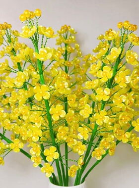 油菜花手工DIY材料包套装防摔瓶有财花教师节仿真花创意装饰