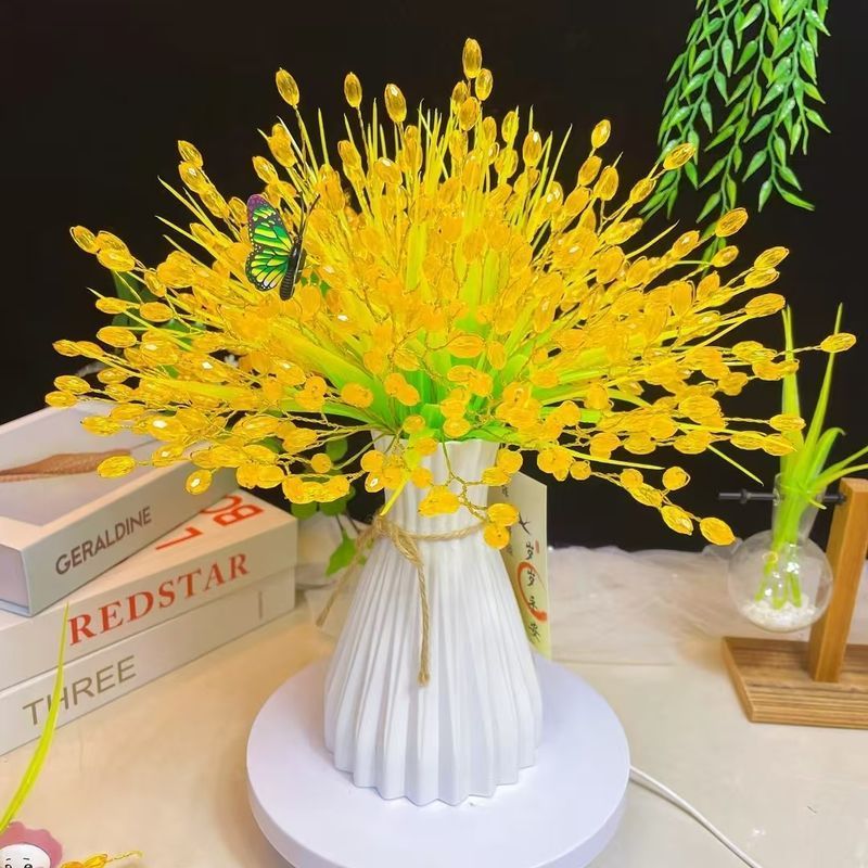 600颗金玉满堂水晶麦穗材料包DIY手工花束制作摆件稻穗开业礼物