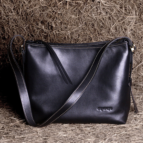 藏皮客头层牛皮女HOBO包包流浪包