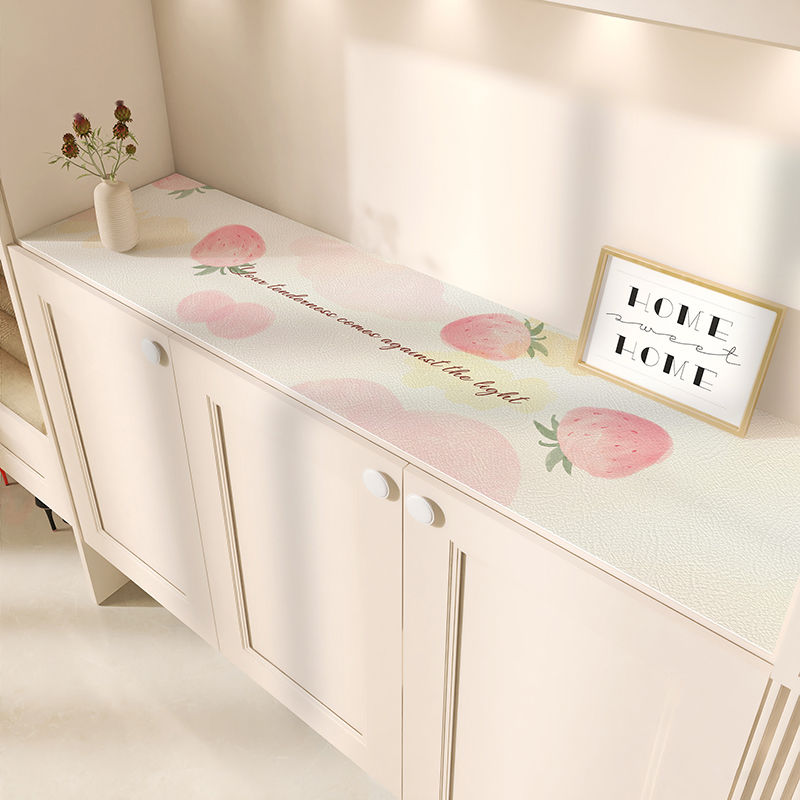 高级感硅胶皮革电视柜餐边柜垫子