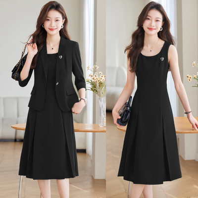 西装内搭连衣裙小个子气质两件套