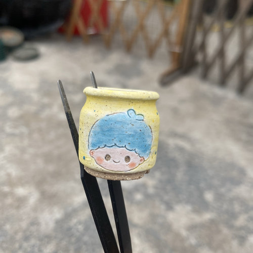 HY花羽一物一拍超迷你花盆拇指盆粗陶透气可爱指尖盆多肉手绘盆