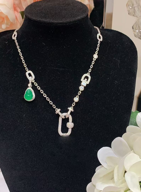 925银银制品 意大利可调节银链时尚日常百搭珠宝链回形扣链子