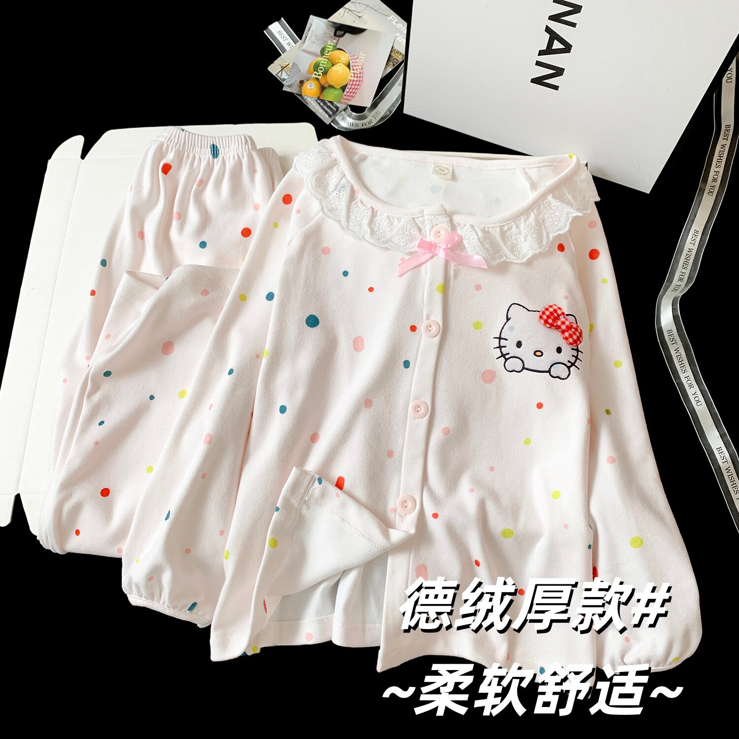 秋冬季新款儿童卡通彩色卡通猫