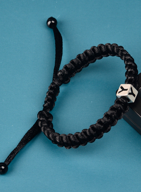 情侣纯银手工编织头发手链材料包