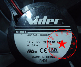 NIDEC 12厘米12025机箱服务器风扇 A35741-16CIS1 12V 0.39A