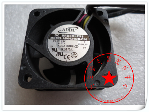 ADDA 4厘米4020三线风扇 AD0424MB-C56 24V 0.07A 变频器风扇