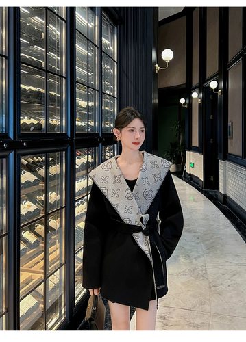 双面羊毛大衣大牌双面羊绒大衣女2025秋冬小个子气质宽松毛呢外套