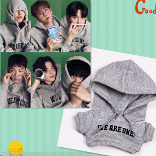 现货娃衣10cm15cm20cm棉花娃娃公仔EXO吴世勋边伯贤同款 连帽卫衣