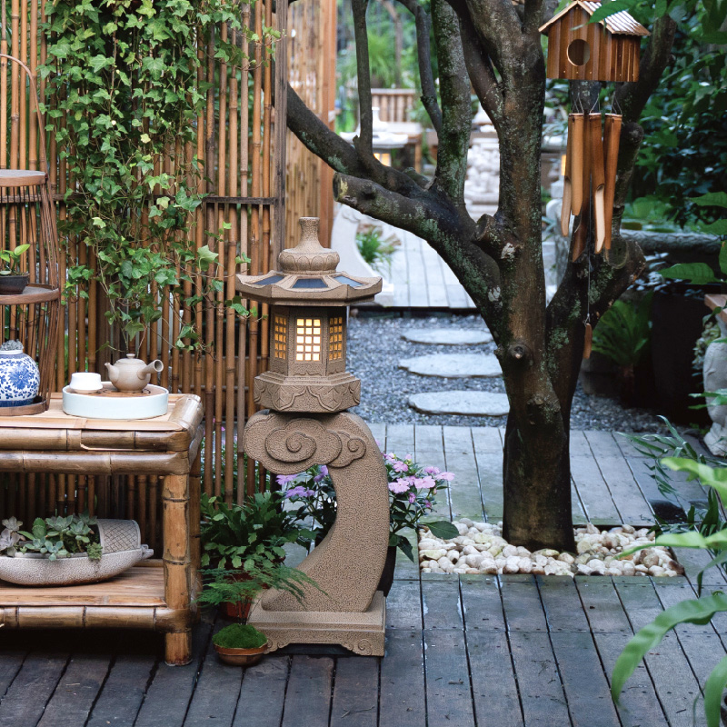 太陽能匠心坊日式露臺布置庭院燈