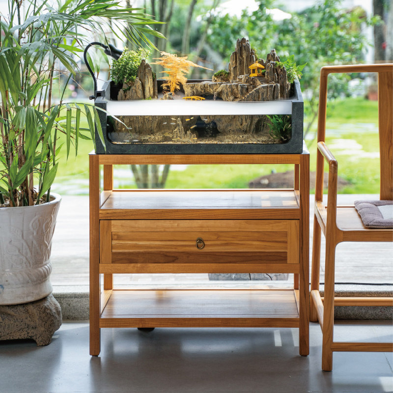 匠心坊中式景观鱼缸造景流水摆件循环水客厅水陆缸茶室办公室水景,家居饰品,流水摆件,淘宝优惠券,粉丝福利购,淘宝优惠卷