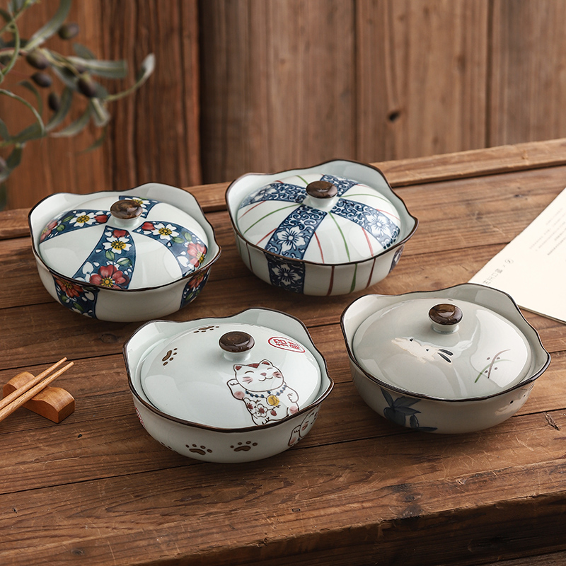 家用手绘陶瓷碗宝宝蒸蛋碗甜品燕窝碗糖水碗蒸箱烤箱可用餐厅商用