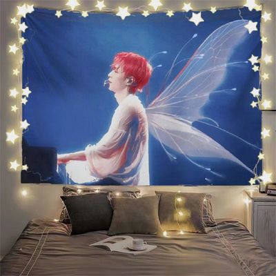 张艺兴背景墙挂布背景布海报布艺卧室宿舍上铺挂毯装饰出租房挂壁