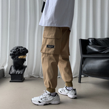 港风秋季男工装裤休闲九分裤宽松束脚裤7036，男装休闲裤，电商B380（原B361）