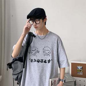 夏季新款男女装纯色情侣印花短袖T恤半袖衫 T01-P25图片