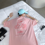 21夏季新款男女纯色情侣印花圆领短袖T恤半袖衫T02-P25，男装T恤，电商B380（原B361）