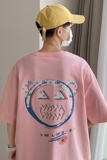 21夏季新款男女纯色情侣印花短袖T恤半袖衫T06-P25，男装T恤，电商B380（原B361）