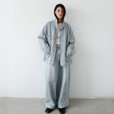牛仔套装宽松工装外套杨桃裤上衣