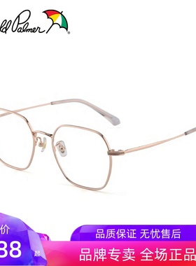 花雨伞近视光学眼镜架女轻质多边形金属框可配高度数素颜AP14155