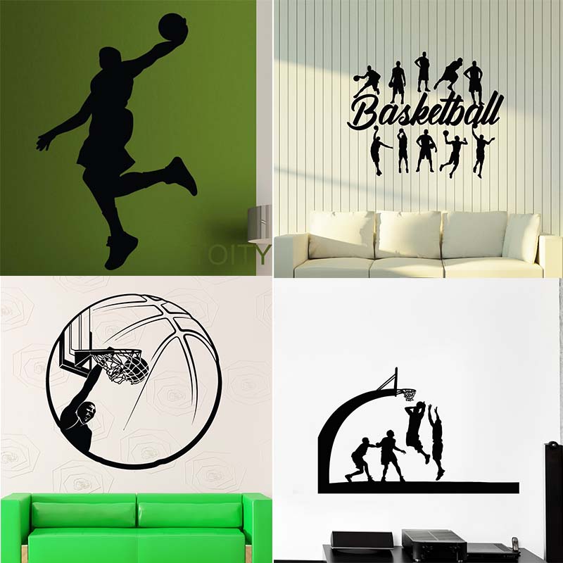 篮球运动员basket男生体育馆墙贴