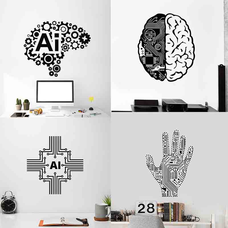 AI人工智能芯片研发装饰贴画