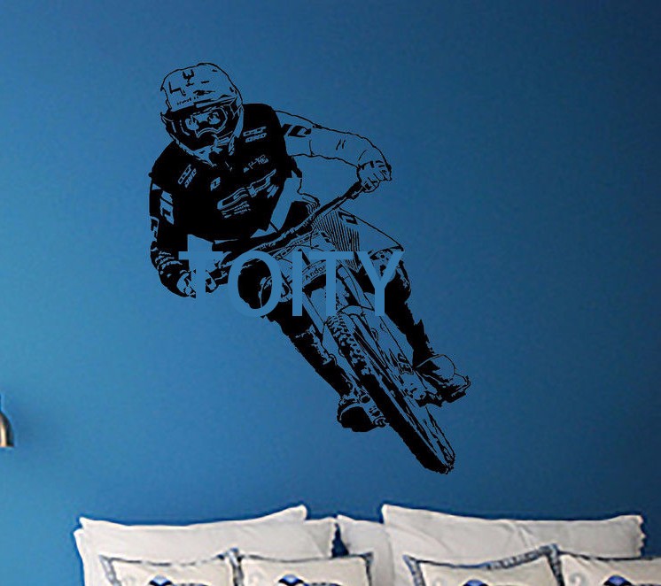 山地车冠军极限运动风装饰贴纸