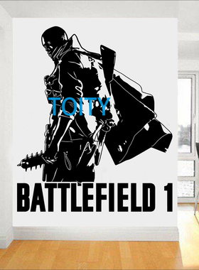 Battlefield 1 射击游戏战地1贴画Gaming 玩家男生卧室贴纸装饰画