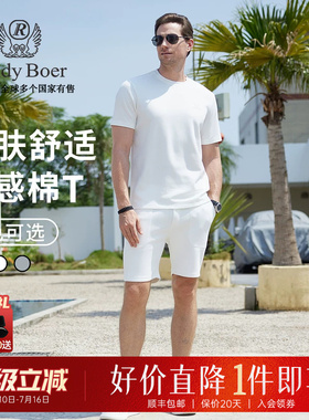 【云感棉T】Raidy Boer/雷迪波尔2025年夏男刺绣圆领短袖T恤 7180