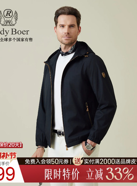 【品牌臂章】Raidy Boer/雷迪波尔2025年秋男士连帽夹克外套3022