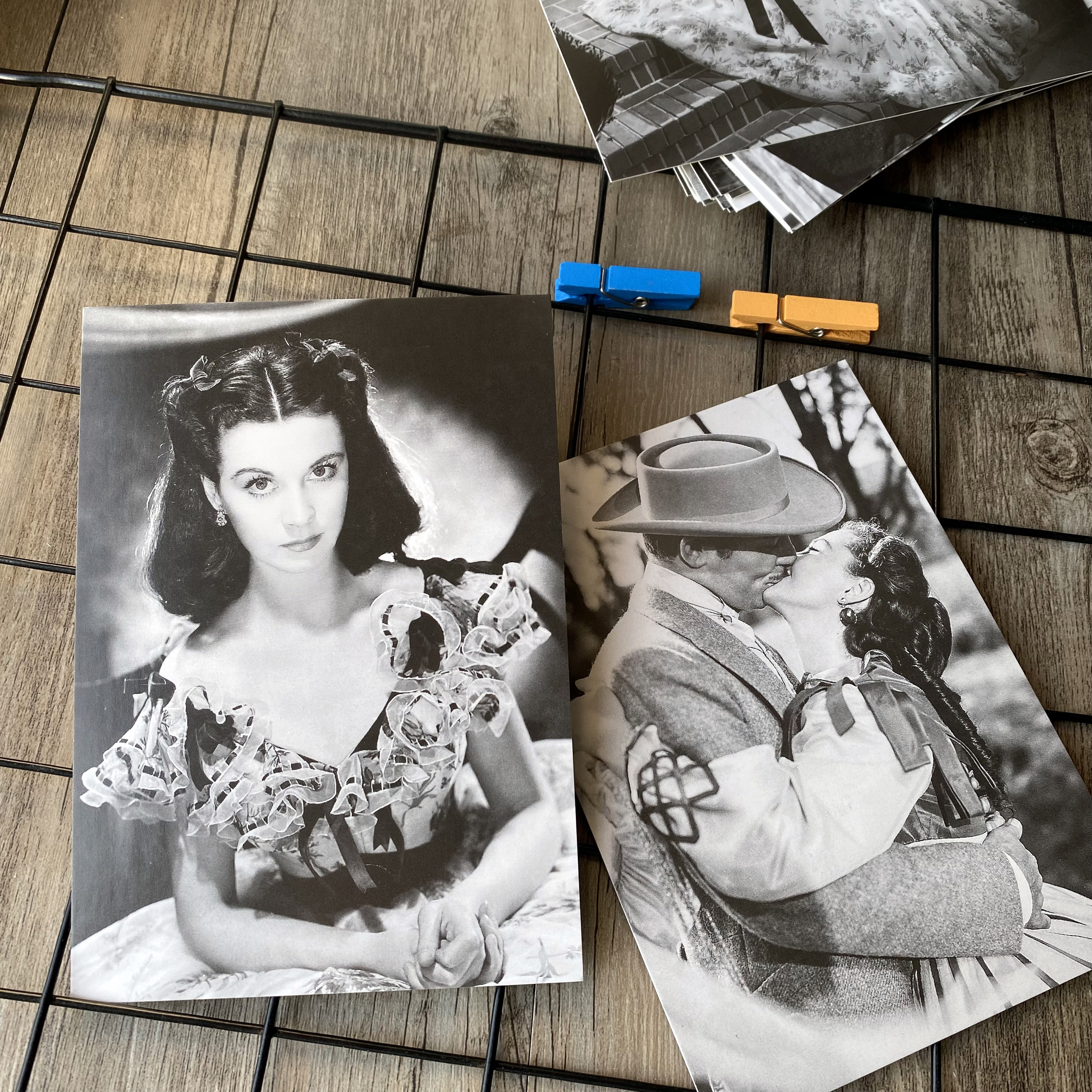 美国经典爱情电影乱世佳人明信片30张黑白剧照飘费雯丽美照珍藏版