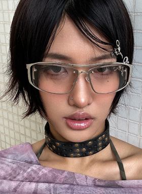 【亚洲眼镜公司】金属Y2K新浪潮墨镜男女显脸小凹造型ootd街拍酷