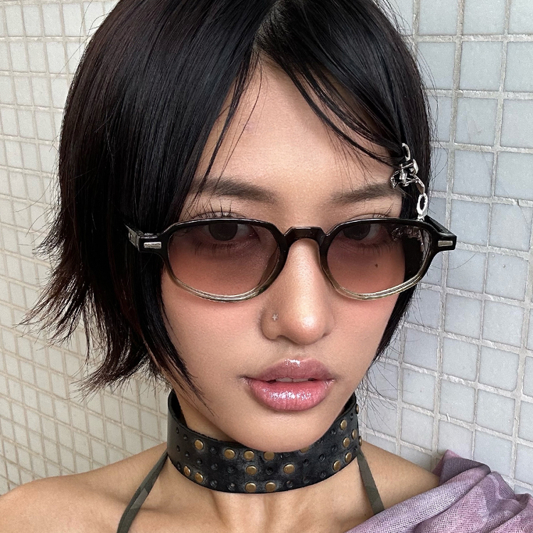 【亚洲眼镜公司】复古时髦方框平光镜男女显脸小素颜凹造型时髦酷