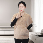 保暖护肩颈马甲女珊瑚绒加绒加厚蝙蝠袖 上衣秋冬中老年半袖