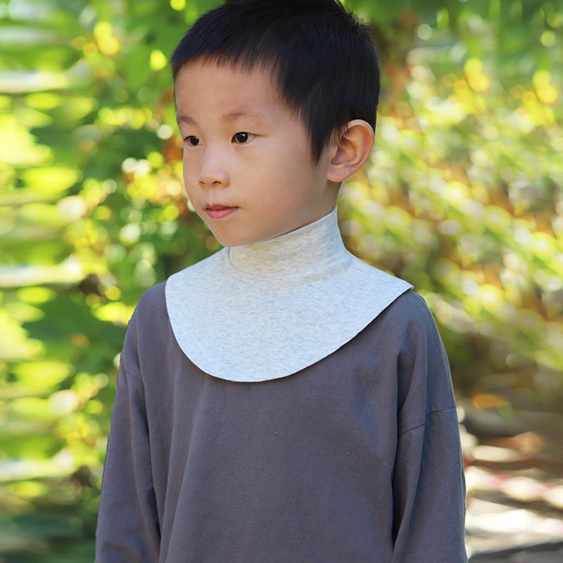 防风护颈儿童保暖半高假领子