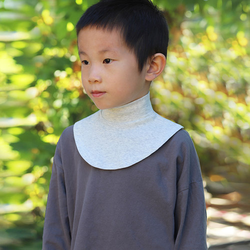 防风护颈儿童保暖半高假领子